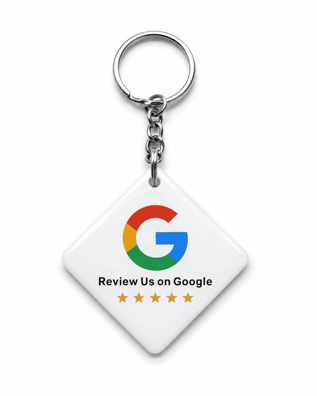 White NFC keychain